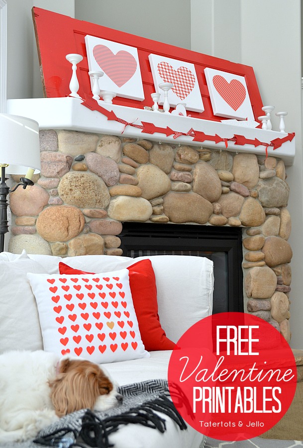 Valentine’s Day Patterned Heart Printables #ShutterflyDecor