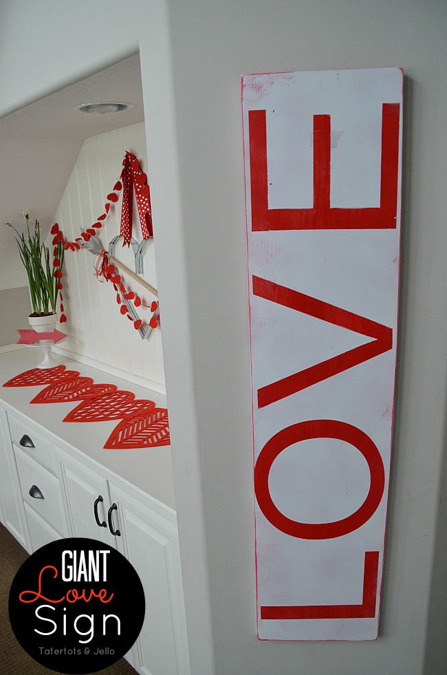 Make a Giant Valentine Typographic Sign for under $10!