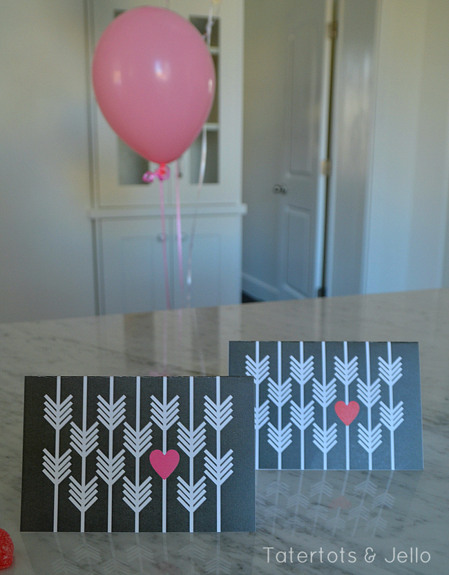 heart and arrow notecards