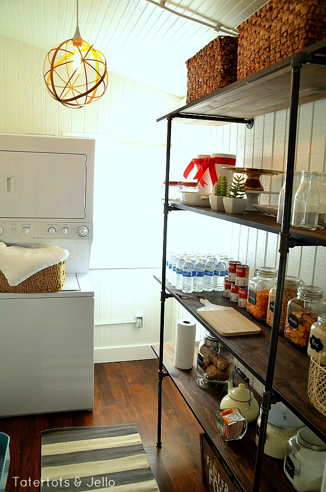 industrial pantry shelves at tatertots and jello