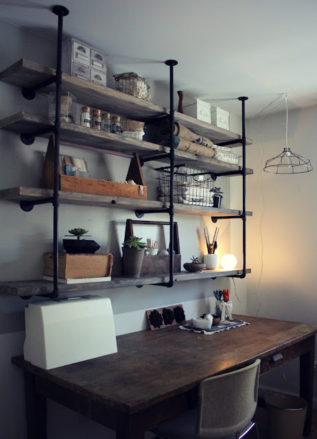 industrial rustic shelves