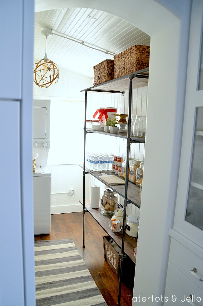 industrial shelving pantry diy