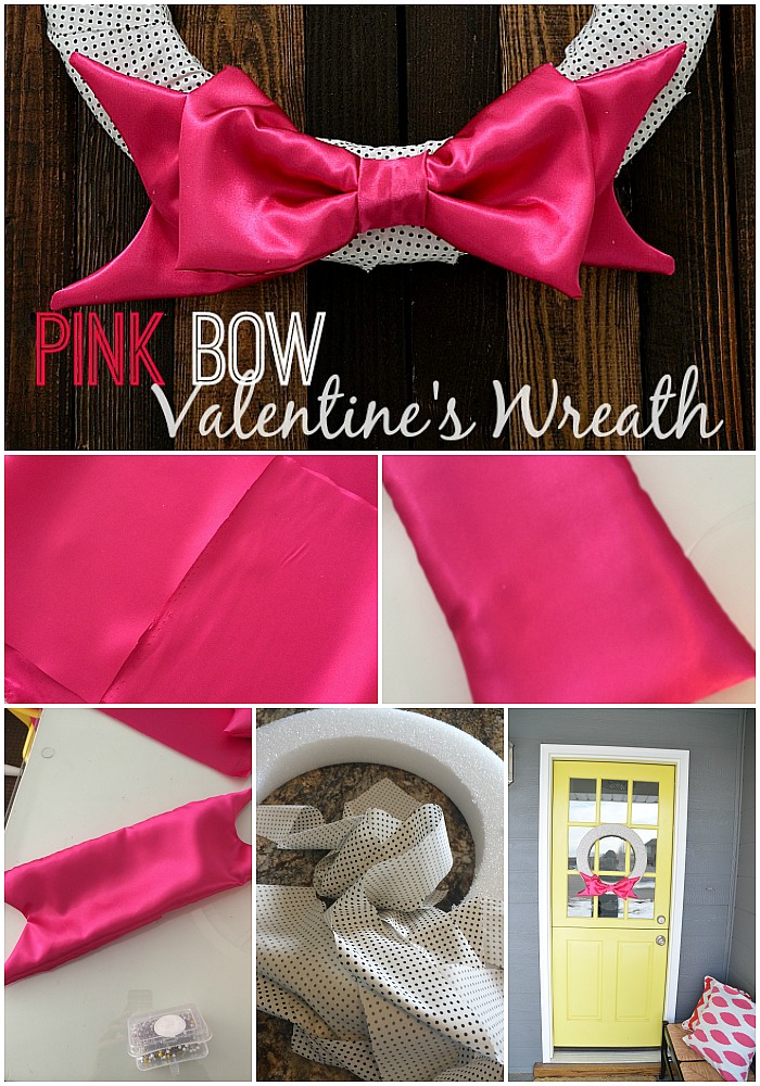 pink bow valentine bow wreath how to at tatertots and jello
