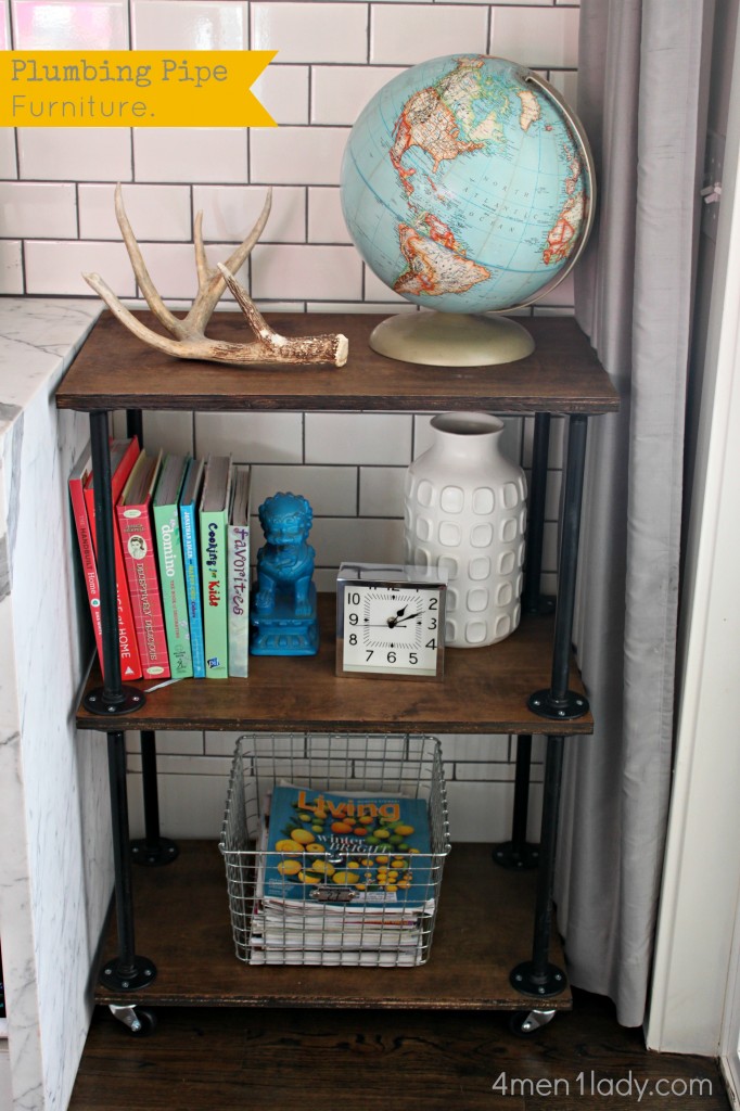 plumbing pipe bookcase