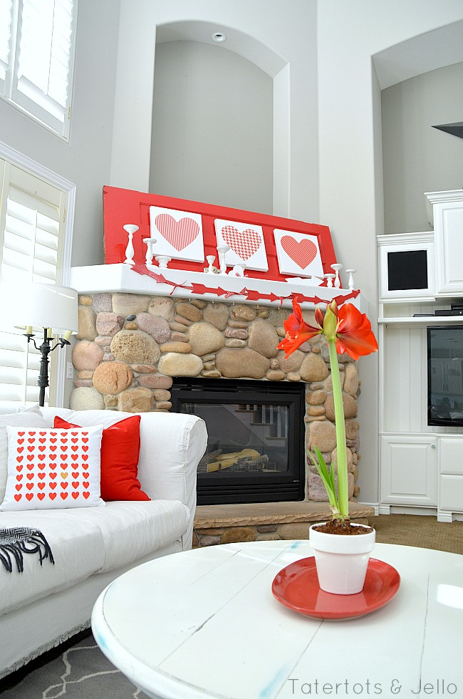 red and white decor