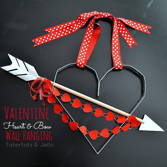 valentine industrical bow and heart wall hanging tutorial