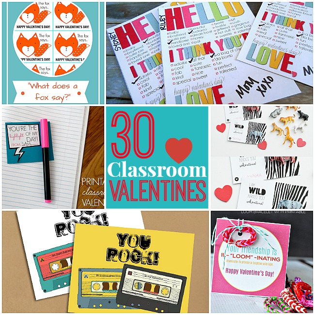 30 classroom valentines