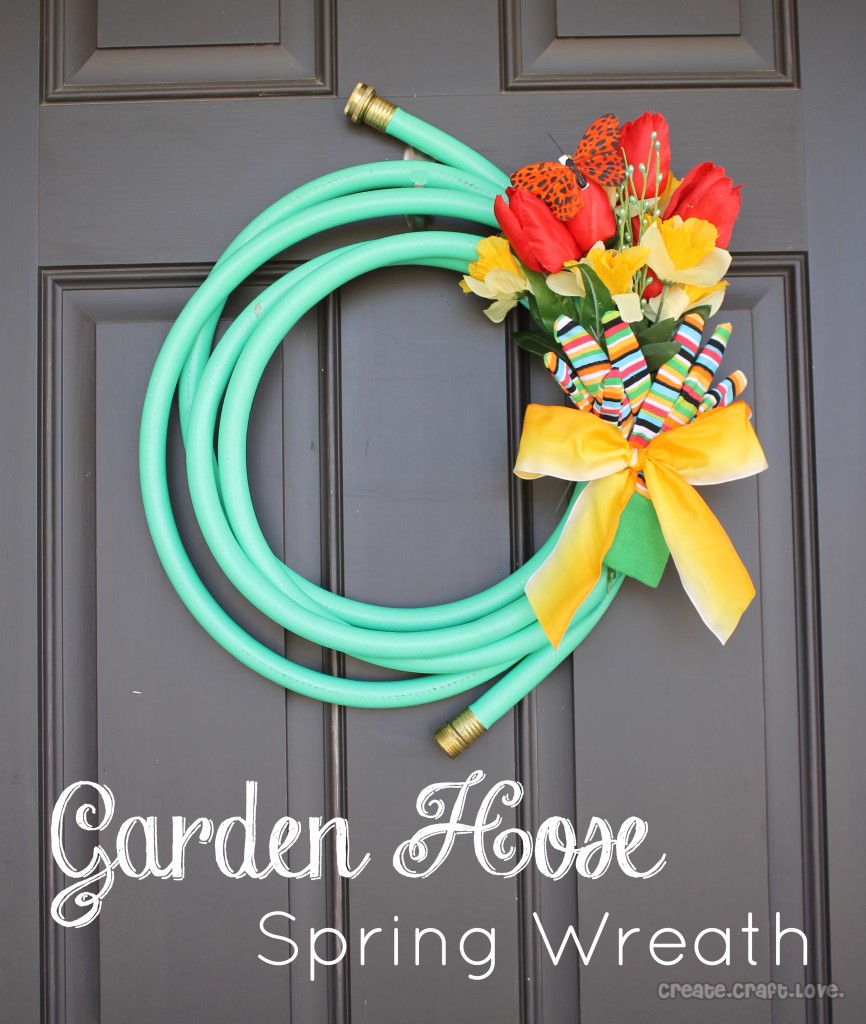 garden hose wreath