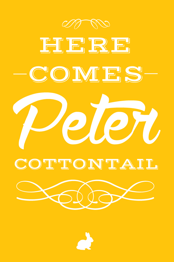 here.comes.peter.cottontail.20x30.yellow.small