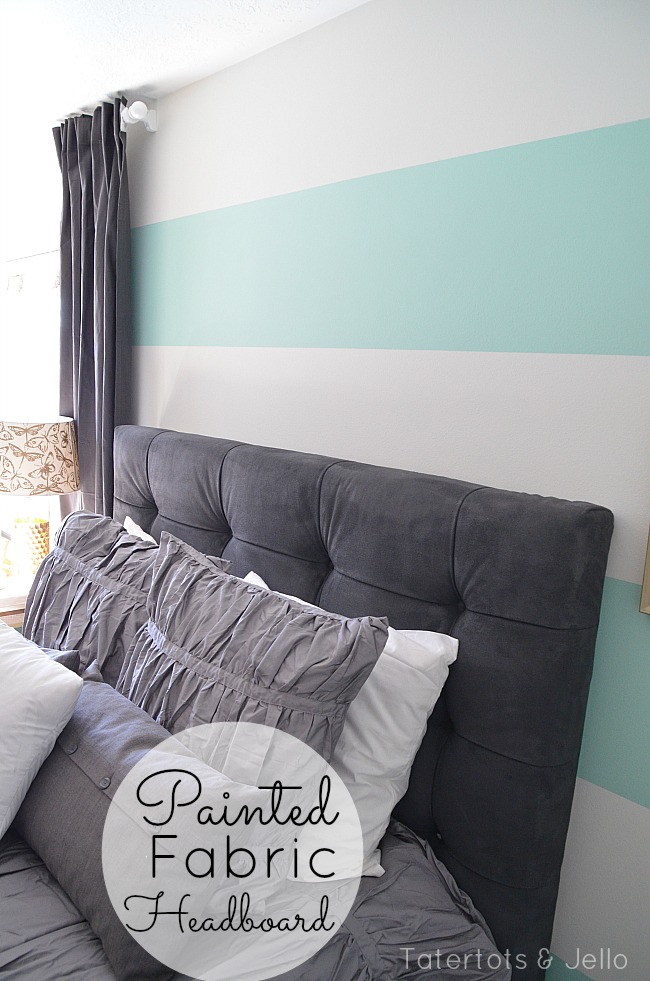 painted fabric headboard tatertots and jello