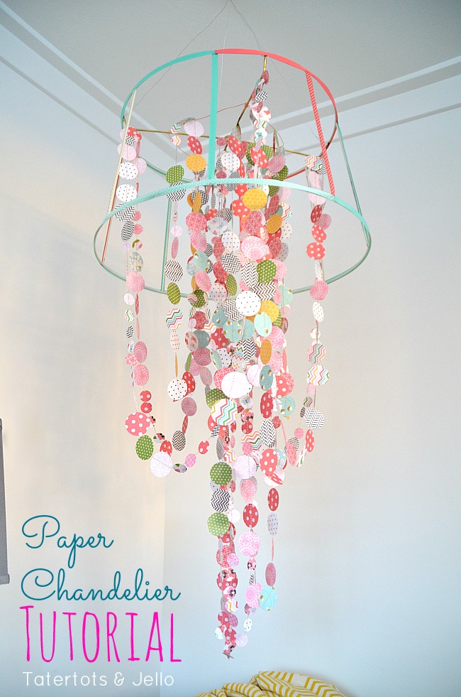 paper chandelier tutorial at tatertots and jello