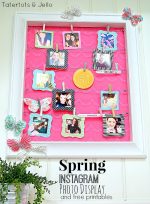 Spring Instagram Photo Display and Free Printable IG Frames!