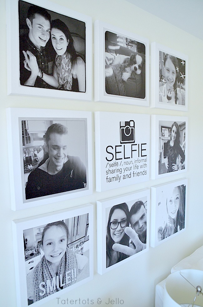 teen instagram selfie wall at tatertots and jello