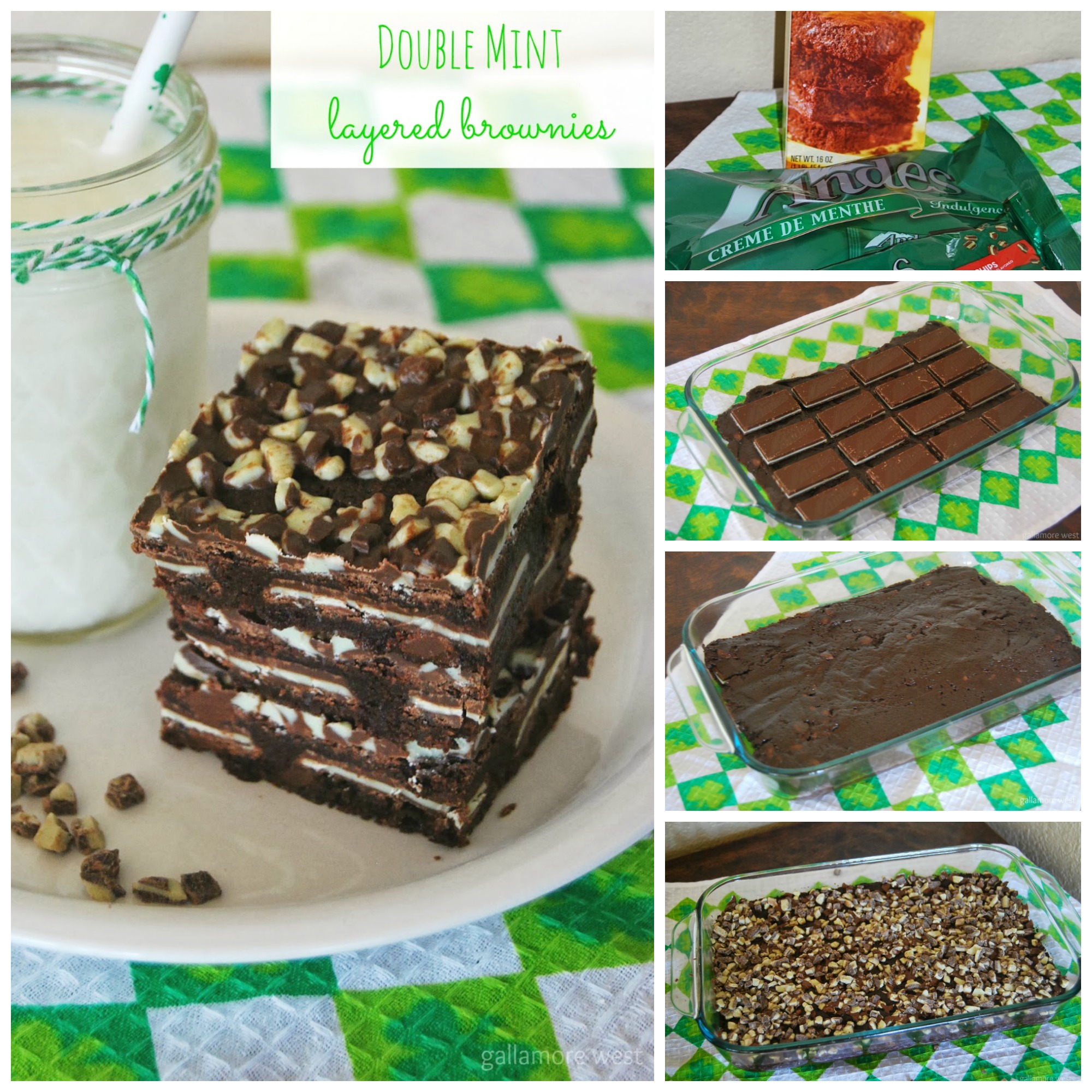 Double Mint Layered Brownies