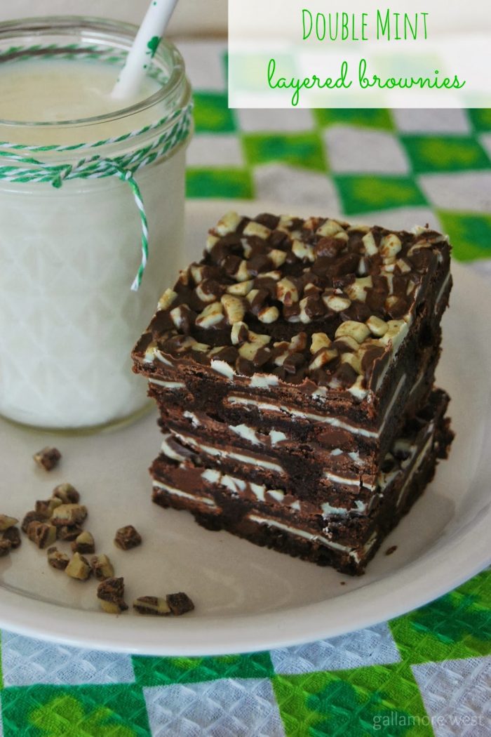 Double Mint Layered Brownies