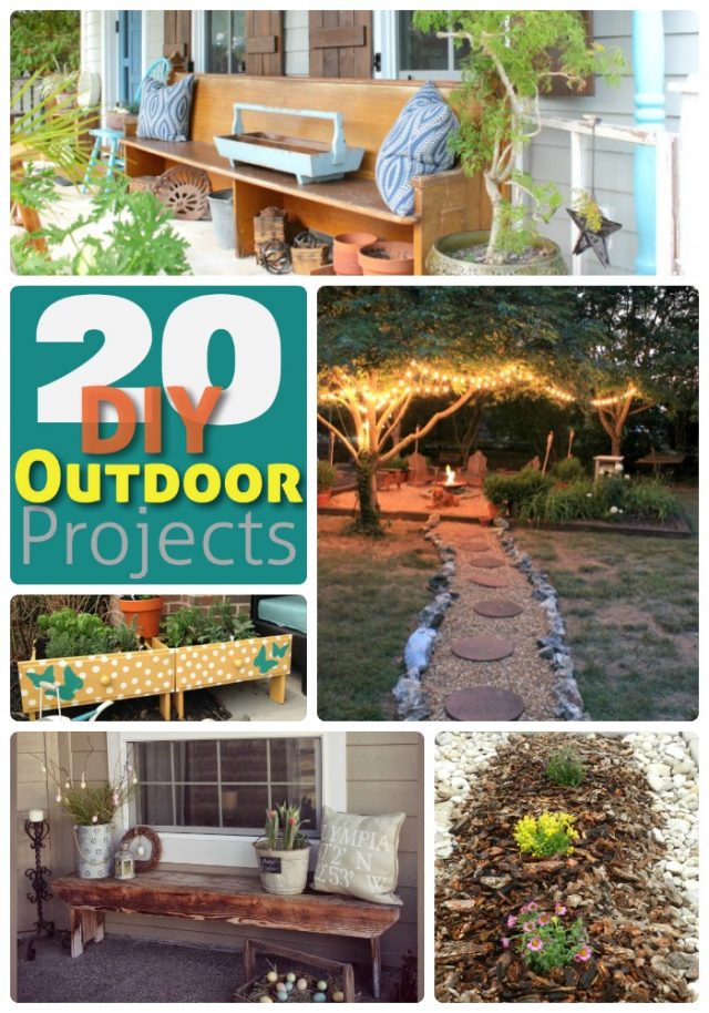 Great Ideas 20 Outdoor DIY Projects   20 Diy Outdoor Projects Collage 640x914 