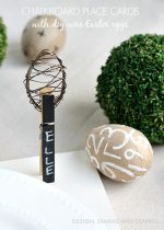 Chalkboard Place Cards with DIY Wire Easter Eggs!!