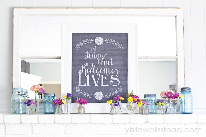 Free Spring Easter Chalkboard Sign 