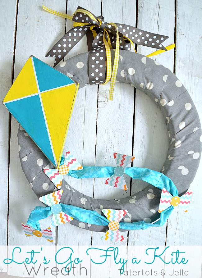 kite spring wreath 