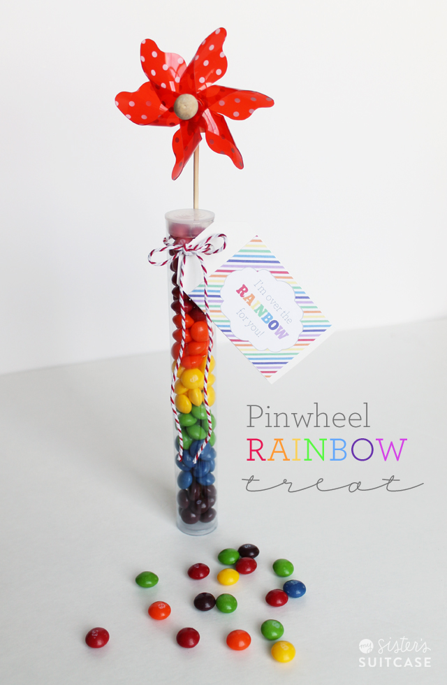 pinwheel rainbow treat