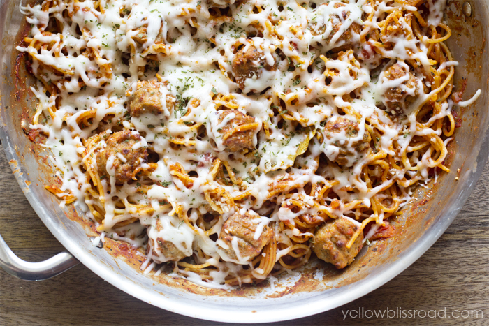 Easy one pan spaghetti and meatball recipe 