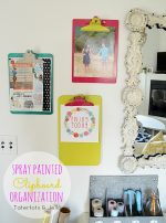 Office Organization – Spray Painted Thrifted Clipboards!