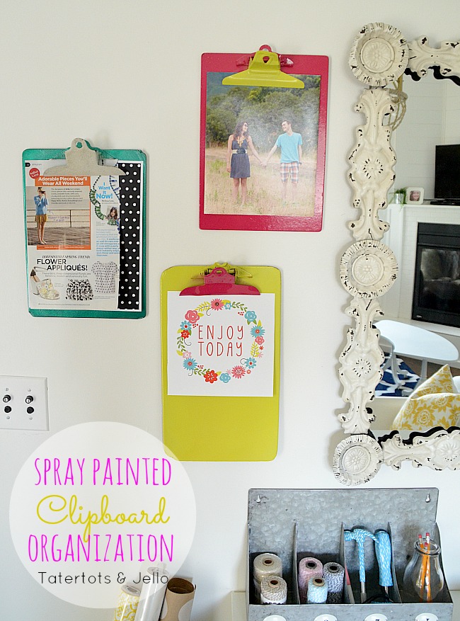 office organization ideas using thrifted clipboards