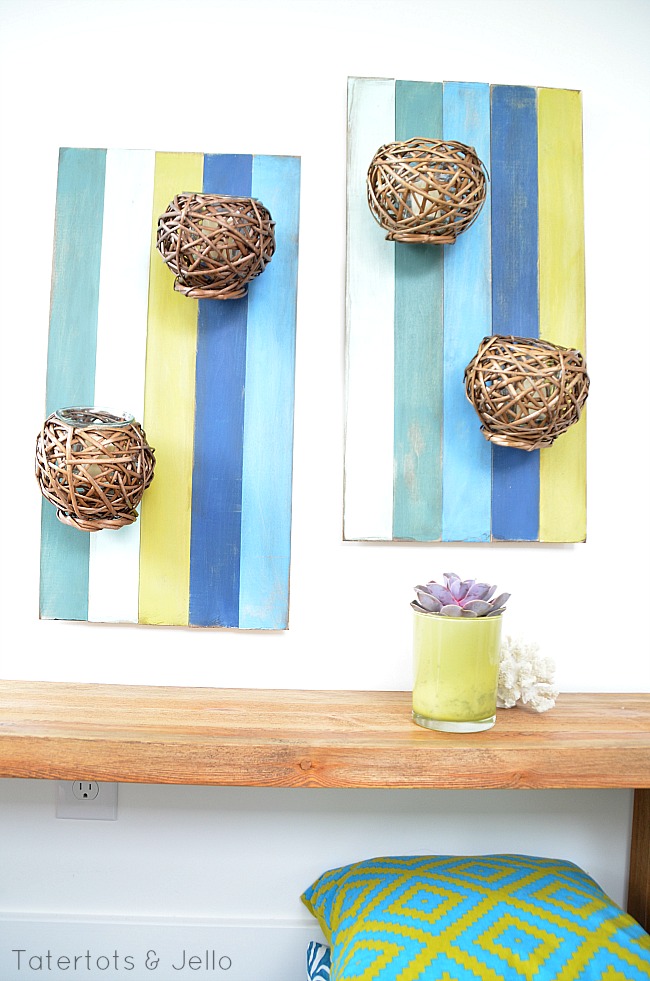 DIY paint stick wood slat sign tutorial