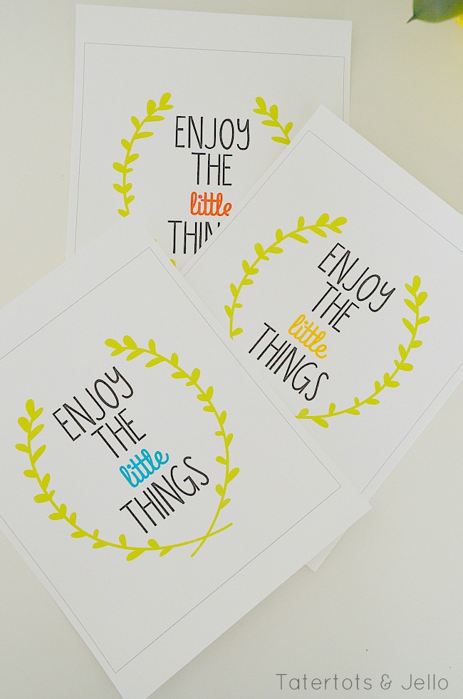 three enjoy the little things printables at tatertots and jello
