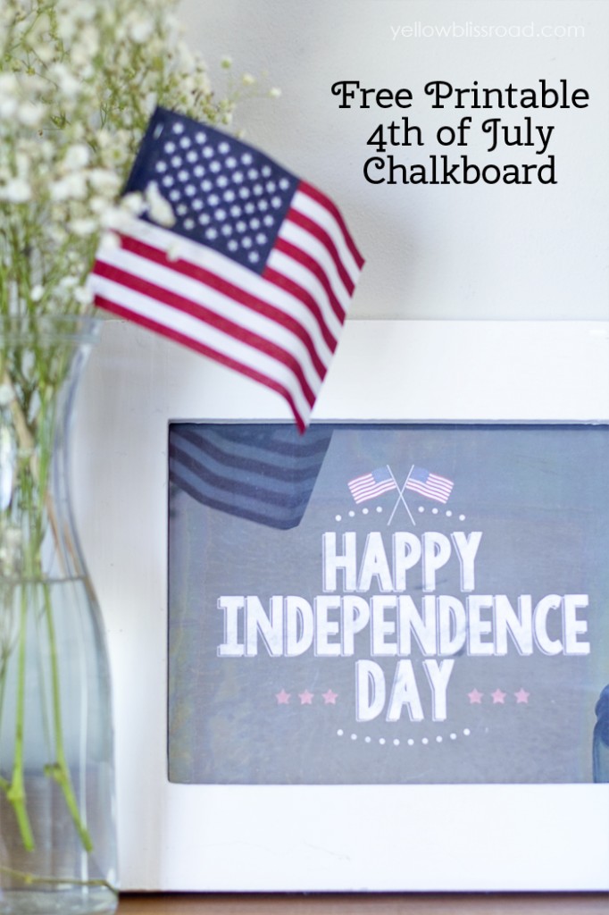 Free Printable 4th of July Chalkboard