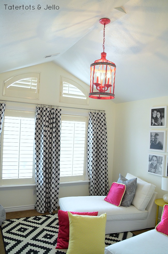 chandelier makeover for tween hangout room at tatertots and jello