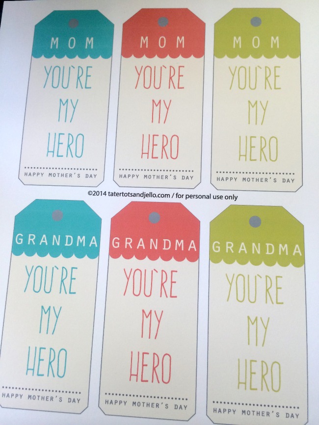 Mother's Day superhero printables 