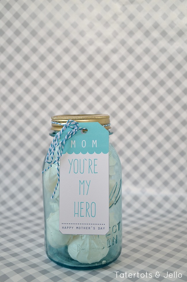 you're my hero mother's day printable tags