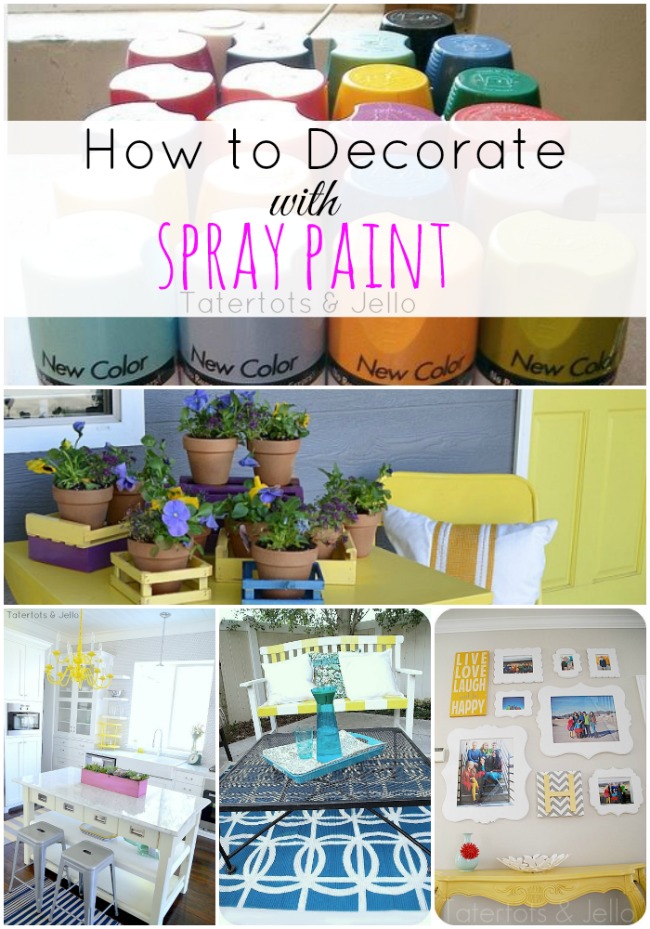 how to decorate with spray paint