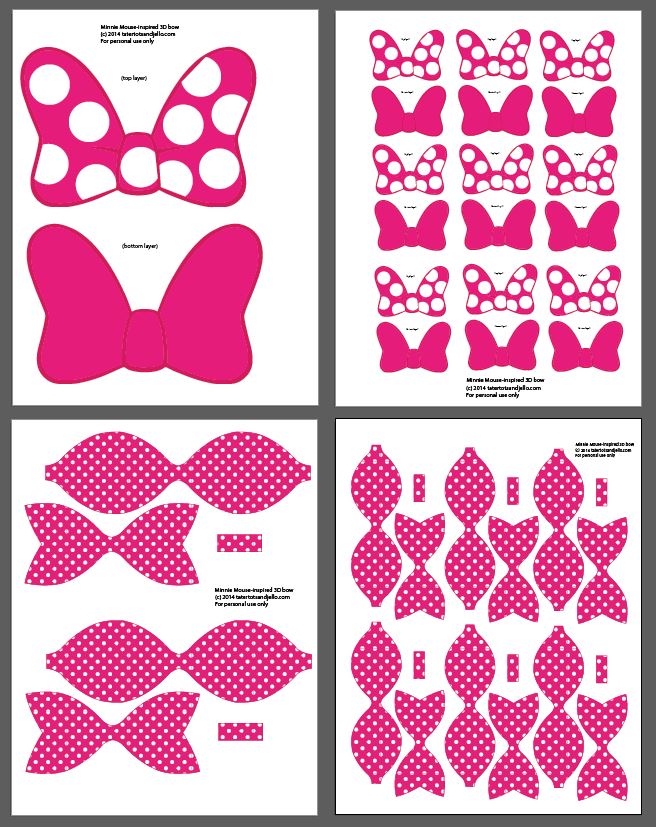 minnie mouse bow printables