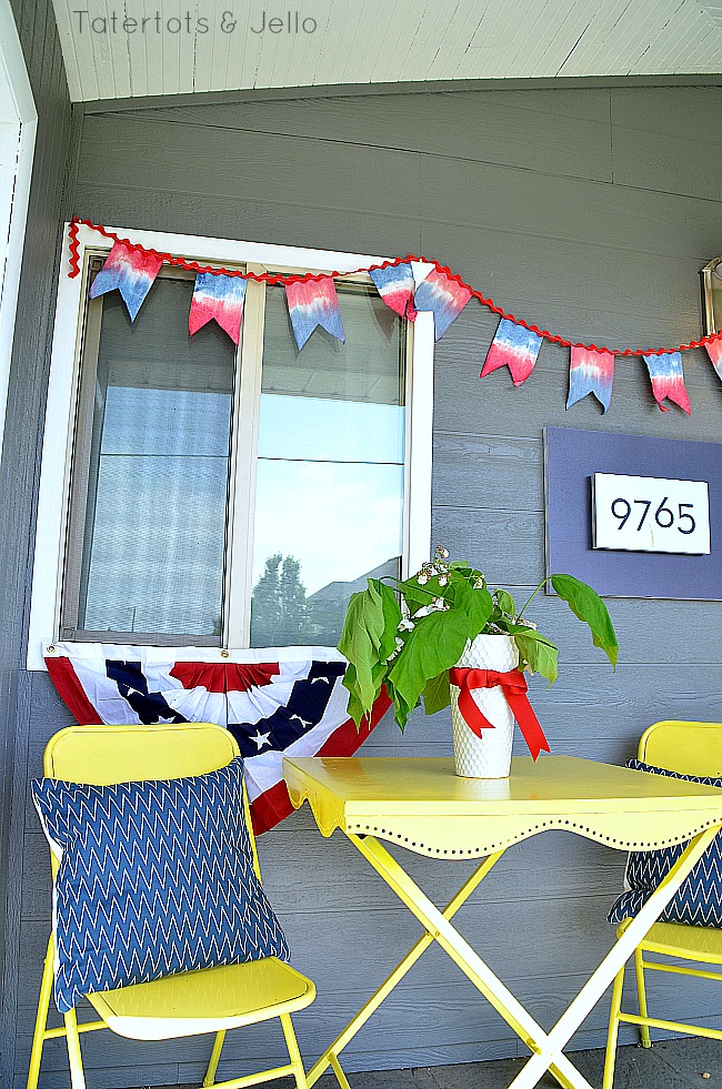 tie dye patriotic banner