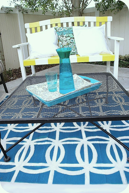 spray painted rug