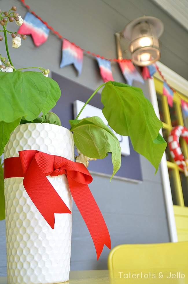 tie dye fourth of july pennant tutorial at tatertots and jello