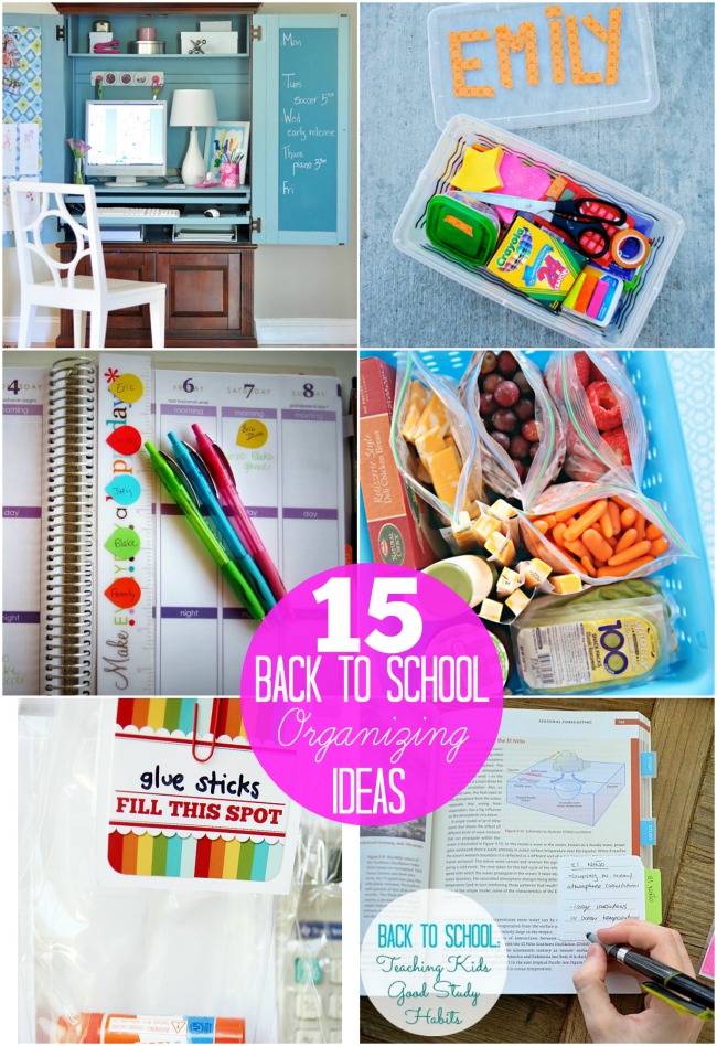 15 Back to School  Organization Ideas  Tatertots and Jello