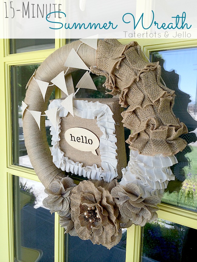 Easy Summer Burlap Wreath