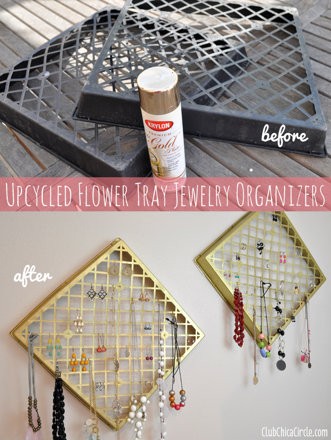 Jewelry-organizer-DIY-upcycled-from-flower-baskets