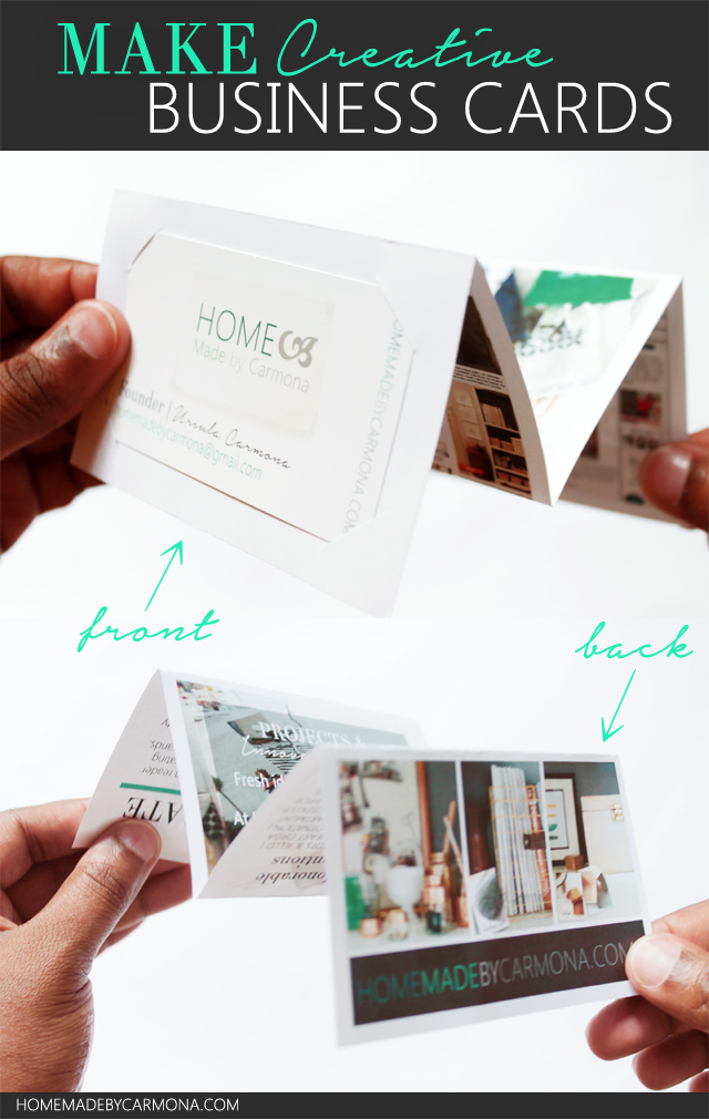 Make Creative Accordion fold Business Cards