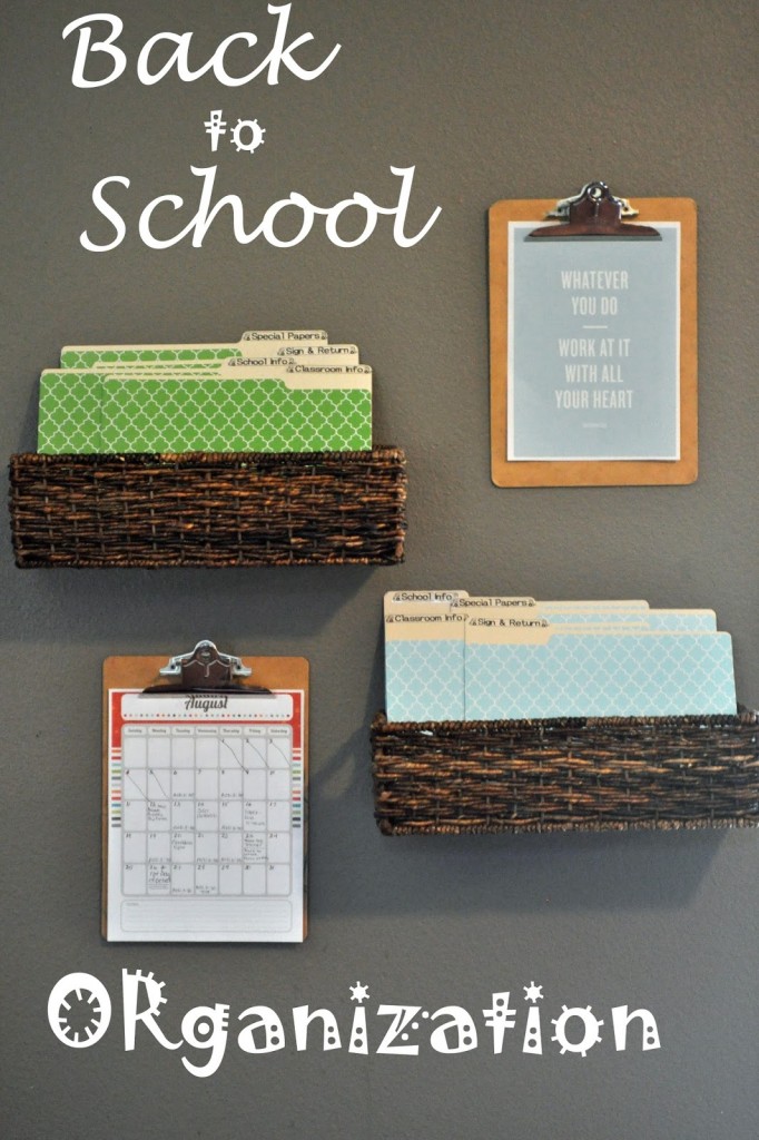 back to school organizing station