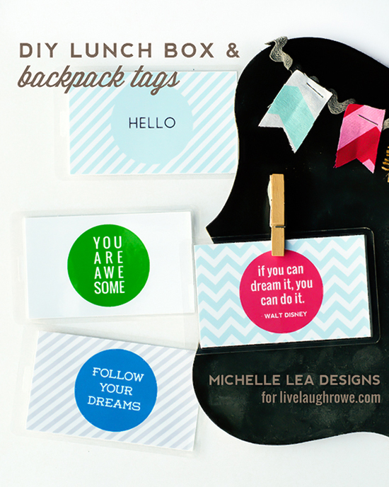 DIY Backpack and Lunch Box Tags