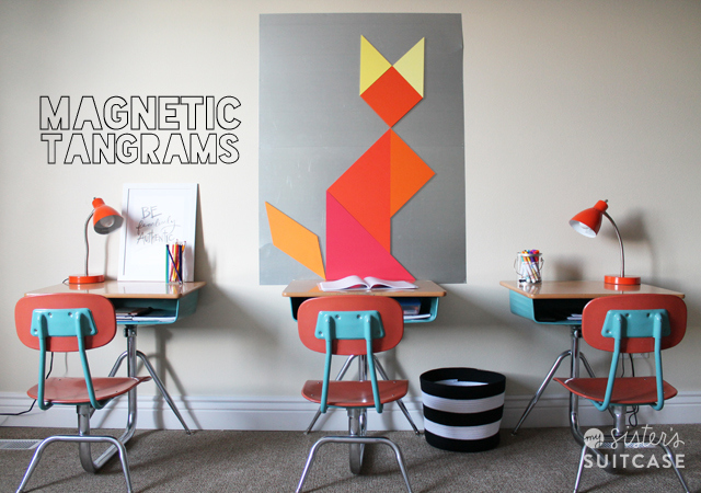 Tangram Cork Board Wall Art 