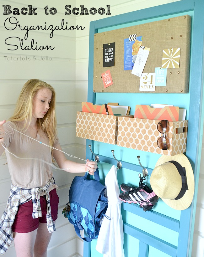 back to school organization DIY at tatertots and jello