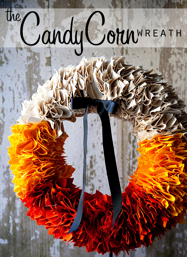 candy corn wreath