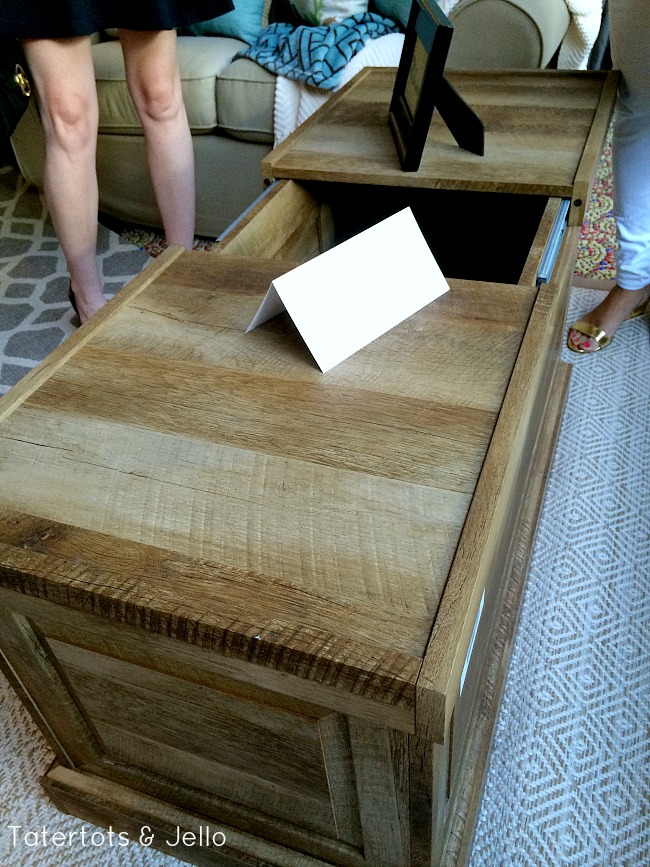 farmhouse chic storage coffe table