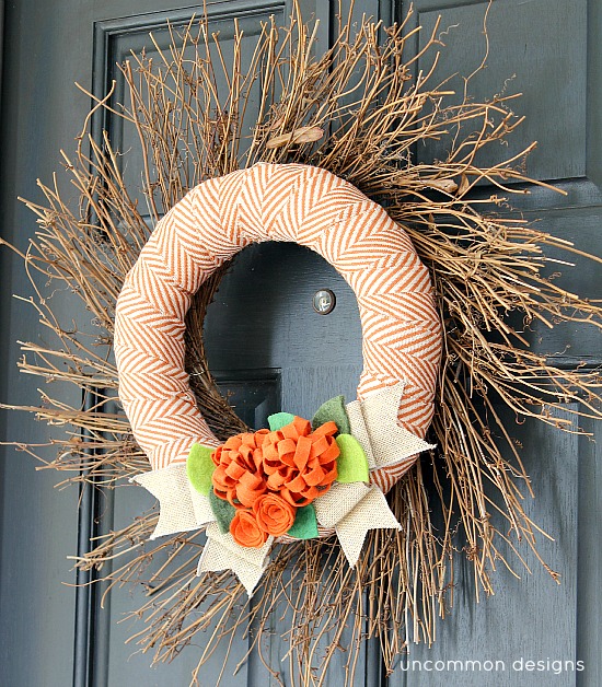 layered fall wreath