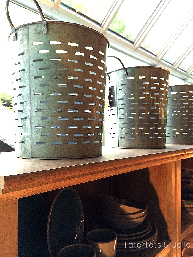 metal galvanized buckets from better homes and gardens